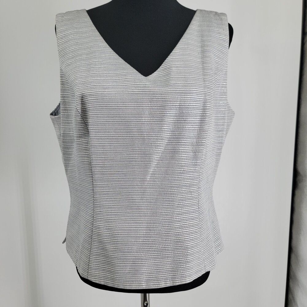 Caramia Womens 16 Silver Metallic Sculptural Origami Shell Evening Blouse